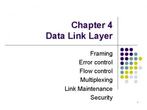 Error control in data link layer