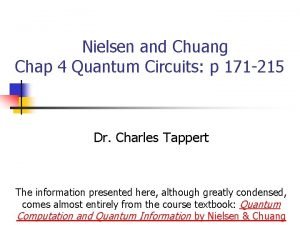 Nielsen and chuang solutions chapter 4