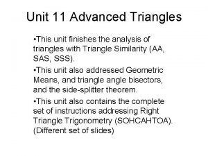 Solve for x on a triangle