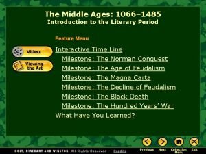 The Middle Ages 1066 1485 Introduction to the