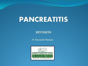 Escalas para pancreatitis