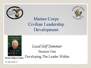 Marine Corps Civilian Leadership Development Lead Self Seminar