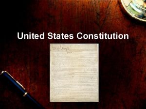 United States Constitution Background Is the supreme law