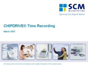 Chipdrive time recording user card