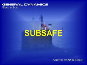 SUBSAFE Approved for Public Release 1 Lives Lost