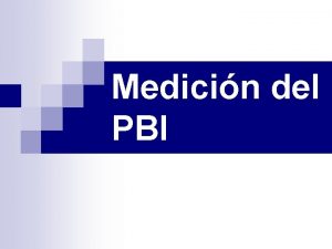 Objetivos del pib