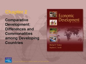 Major characteristics of developing countries