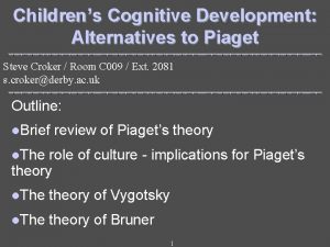 Conclusion of cognitive development Conclusion of cognitive development