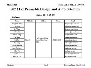 May 2015 doc IEEE 802 11 150579 802