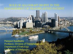 ROLE OF ALLOGRAFT BIOPSY IN THE MANAGEMENT OF