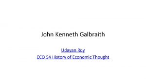 Galbraith dependence effect