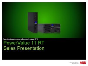 True doubleconversion online singlephase UPS Power Value 11