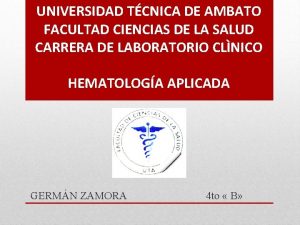 UNIVERSIDAD TCNICA DE AMBATO FACULTAD CIENCIAS DE LA