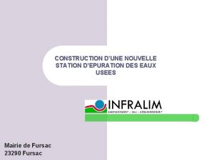 CONSTRUCTION DUNE NOUVELLE STATION DEPURATION DES EAUX USEES