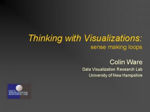 Thinking with Visualizations sense making loops Colin Ware