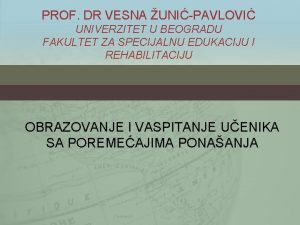 Vesna zunic pavlovic