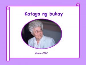 Kataga ng buhay Marso 2012 Panginoon kanino po