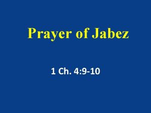 Prayer of Jabez 1 Ch 4 9 10