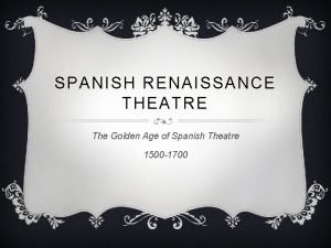 Spanish renaissance theatre