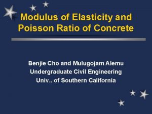 Poisson ratio for concrete