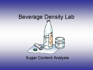 Beverage density lab sugar content analysis