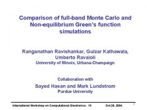 Comparison of fullband Monte Carlo and Nonequilibrium Greens