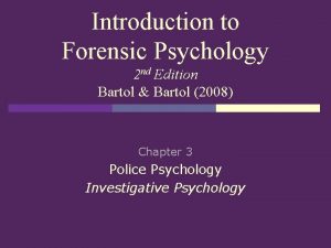 Investigative psychology definition