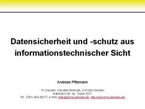 Andreas pfitzmann