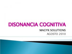 Disonancia cognitiva