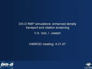 DIIID RMP simulations enhanced density transport and rotation