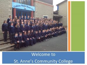 Welcome to St Annes Community College St Annes