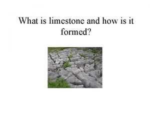 Limestone landscape diagram