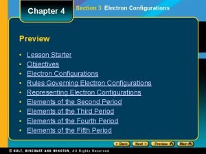 Electron configuration chapter 4