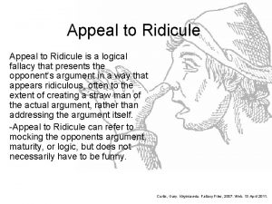 Appeal to ridicule fallacy