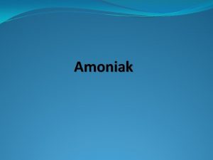 Amoniak vzorec