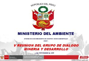 MINISTERIO DEL AMBIENTE OFICINA DE ASESORAMIENTO EN ASUNTOS