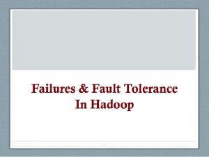Hadoop fault tolerance