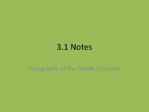 Geography of the fertile crescent