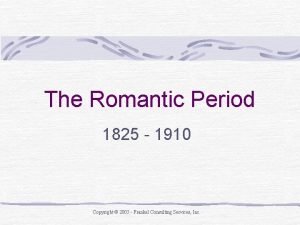 Characteristic of romantic period