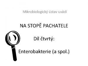 Mikrobiologick stav uvd NA STOP PACHATELE L Dl