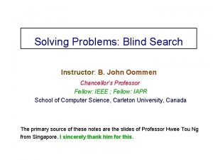 Blind search
