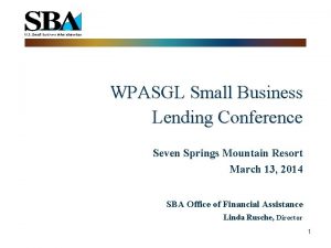 WPASGL Small Business Lending Conference Seven Springs Mountain