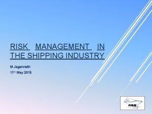 Risk management in shipping industry