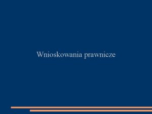 Wnioskowania prawnicze