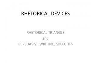 Ethos rhetoric Ethos rhetoric