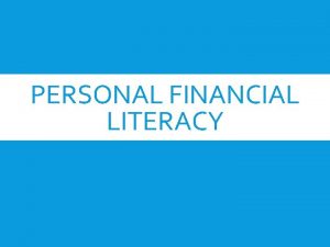PERSONAL FINANCIAL LITERACY DECISION MAKING THE DECISIONMAKING PROCESS