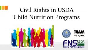 Civil Rights in USDA Child Nutrition Programs Compliance