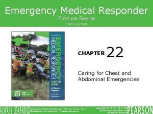 Emergency Medical Responder First on Scene TENTH EDITION