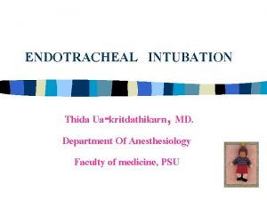 Mallampati score intubation