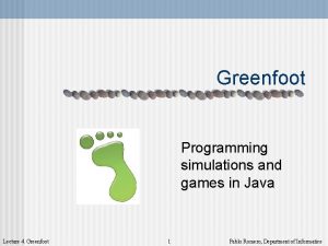 Greenfoot games